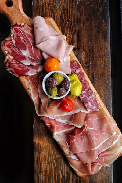 charcuterie, meat and cheese